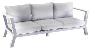 Divano 3 Posti 193x78xh84 cm in Alluminio Riverton Bianco