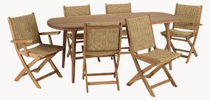Set da giardino in legno di acacia Vick, set da 7