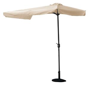 Mezzo Ombrellone da Giardino 2,3x1,3 m in Alluminio Elmira Sabbia
