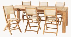 Set da giardino in legno di teak Fun, set da 7