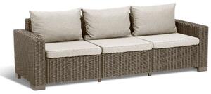 Divano 3 Posti da Giardino 198x68x71,5 cm in Resina Keter California Cappuccino