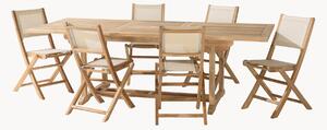 Set da giardino in legno di teak Fun, set da 7