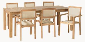 Set da giardino in legno di teak Fun, set da 7
