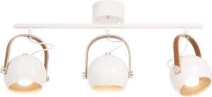 Lampada a sospensione Bow Lampada da soffitto con 3 faretti GU10 in design scandinavo, metallo bianco, lunghezza 76 cm
