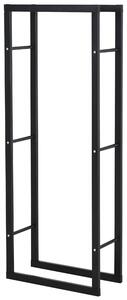Portalegna Legnaia in Ferro 60x25x150 cm da Interno Max 100kg Nero