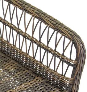 Poltrona da Giardino 78x63xh92 cm in Alluminio e Polyrattan Baltimora Grigio