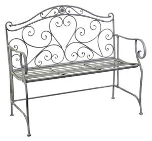 Panchina da Giardino 103x54xh95 cm in Metallo Ragusa Grigio