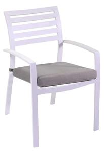 Sedia da Giardino 58x57xh88 cm in Alluminio New Boston Bianco