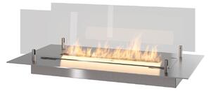 Camino a Bioetanolo da Incasso 60x32 cm Insert 600 in Acciaio Inox