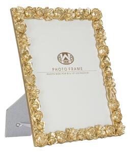 Cornice Mixy 24,5x2,3x29,5 cm in Poliresina e Vetro Oro
