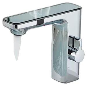 Rubinetto lavabo, comando touch sensor, indicatore di temperatura a LED, cromato
