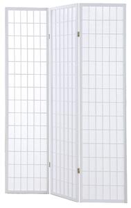 Paravento Separè 3 Pannelli 130,5x178cm in Legno Tosini Bianco