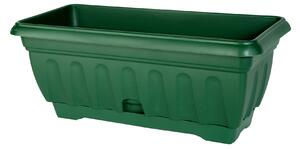 Cassetta portafiori Imagna con riserva in plastica colore verde H 17 x L 50