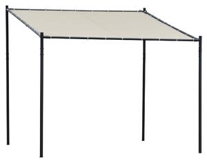 Pergola da Giardino 3x2,85m in Metallo e Poliestere Beige