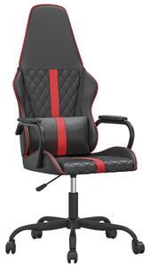 Sedia da Gaming Nera e Rossa in Pelle finta