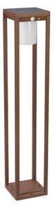 Paletto Lanterna Solare 80cm Corten con Sensore + Picchetto Colore Bianco Naturale 4.000K