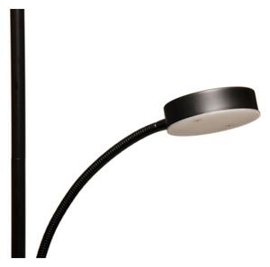 Lampada da terra LED dimmerabile NORA, 25W 230V (2200/3000/4000K) + LED 5W 3000K, nera, con telecomando
