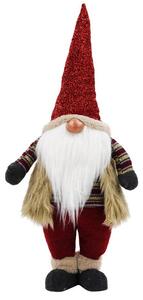 Gnomo di Babbo Natale H70 cm in Tessuto Rosso
