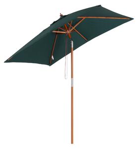 Ombrellone da Giardino Rettangolare 2x1,5m Mauritz Verde