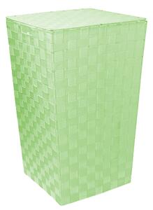 Cesto Portabiancheria in poliestere verde chiaro quadro cm 33x33xh53