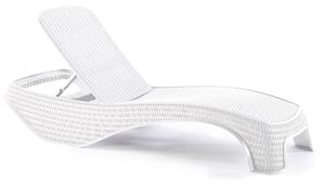 Lettino Prendisole da Giardino 197x74x36 cm in Resina Keter Atlantic Bianco