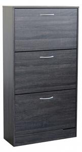 Scarpiera Vicky 60x24x115 h cm in Legno Grigio Scuro