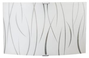 Applique 1xE27 Montatura Argento Vetro Lastra Bianco E-Energy Simone
