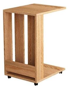Tavolino da divano 37x45x67 cm Edi porta pc e riviste rovere oak