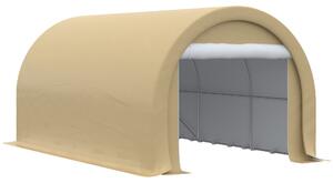 Outsunny Tenda da garage con Porta avvolgibile e pareti laterali rimovibili, Resistente all'acqua e protezione UV UPF 30, 5x3 m, beige | Aosom Italy