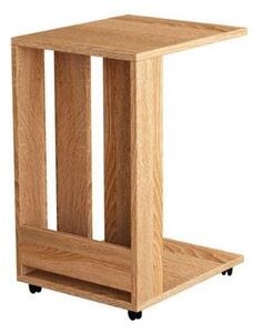 Tavolino da divano 37x45x67 cm Edi porta pc e riviste rovere oak