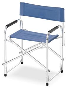 Sedia Regista da Giardino 61x50x79 cm in Alluminio e Poliestere Blu