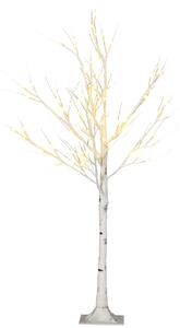 Albero di Natale 17x17x120 cm con 72 Luci LED Bianco