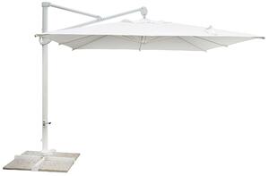 Ombrellone da Giardino Decentrato 3x3m in Alluminio e Poliestere Bianco