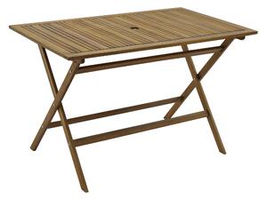 Tavolo Pieghevole da Giardino 120x70x75 cm in Legno Naturale