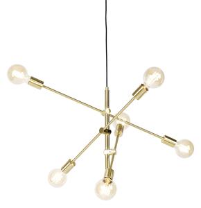 Lampada a sospensione intelligente in ottone 6 luci incl. Wifi G95 - Sydney