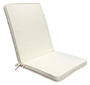 Cuscino Real Medio 90x40x4 cm in Poliestere Ecrù