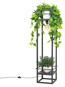 Lampada da terra industriale intelligente nera con WiFi G95 - Cage Rack