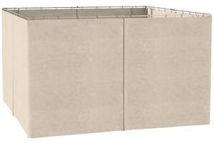Outsunny 4 pareti laterali per gazebo da giardino tondeggiante 300 x 400 cm protezione dalla pioggia vento sole beige
