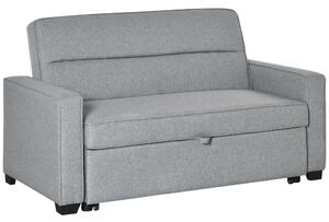 Divano Letto 2 Posti 154x87x89 cm in Tessuto Grigio