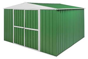 Casetta Box da Giardino in Lamiera di Acciaio Porta Utensili 360x345x212 cm Enaudi Verde