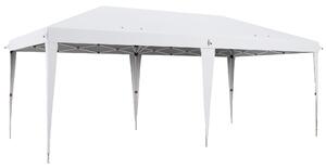 Outsunny Gazebo Pieghevole da Giardino Pop-up, Tendone per Feste con Sacca di Trasporto, 6x3 m, Bianco | Aosom Italy