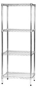Scaffale 4 Ripiani 60x45x160 cm in Metallo Cromato Tosini
