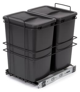 Pattumiera da Cucina ad Estrazione 2x 35 L in Plastica Emuca