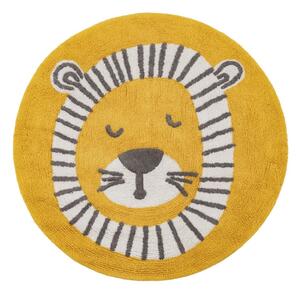 Tappeto per bambini in cotone giallo ocra ø 100 cm Lion - Ixia