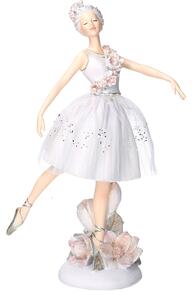 Statua in Resina ballerina bianco cm 17,7x9,5xh27,2