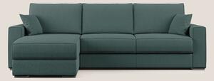 Dream Divano letto angolare in tessuto smacchiabile T05 verde