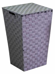 Cesto Portabiancheria in poliestere grigio quadro cm 33x33xh53
