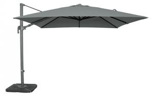 Ombrellone da Giardino Nettuno Lux Decentrato 3x4 m in Alluminio Nero Telo Grigio Scuro