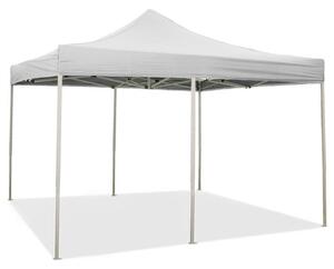 Gazebo Richiudibile Pieghevole 3x6m in Acciaio e PVC Impermeabile Bianco