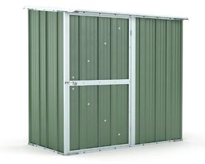 Casetta Box da Giardino in Lamiera di Acciaio Porta Utensili 174x100x174 cm Enaudi Verde